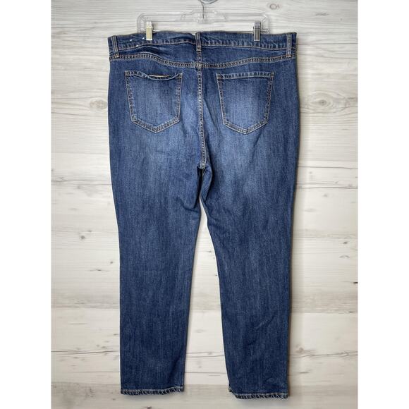 Old Navy Jeans Womens 16 Boyfriend Straight Leg Denim Stretch Casual Pants - Picture 7 of 13